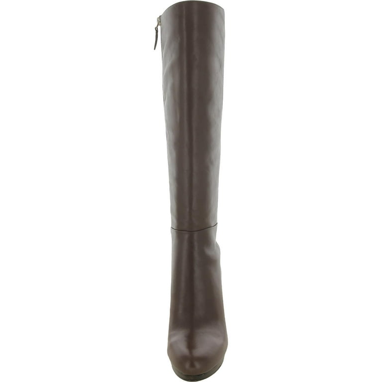 Nine West Womens Quiz Me Leather Wide Calf Knee High Boots Walmart