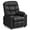 Black, variant on Costway Kids Youth Recliner Chair PU Leather w/Cup Holders & Side Pockets Gray