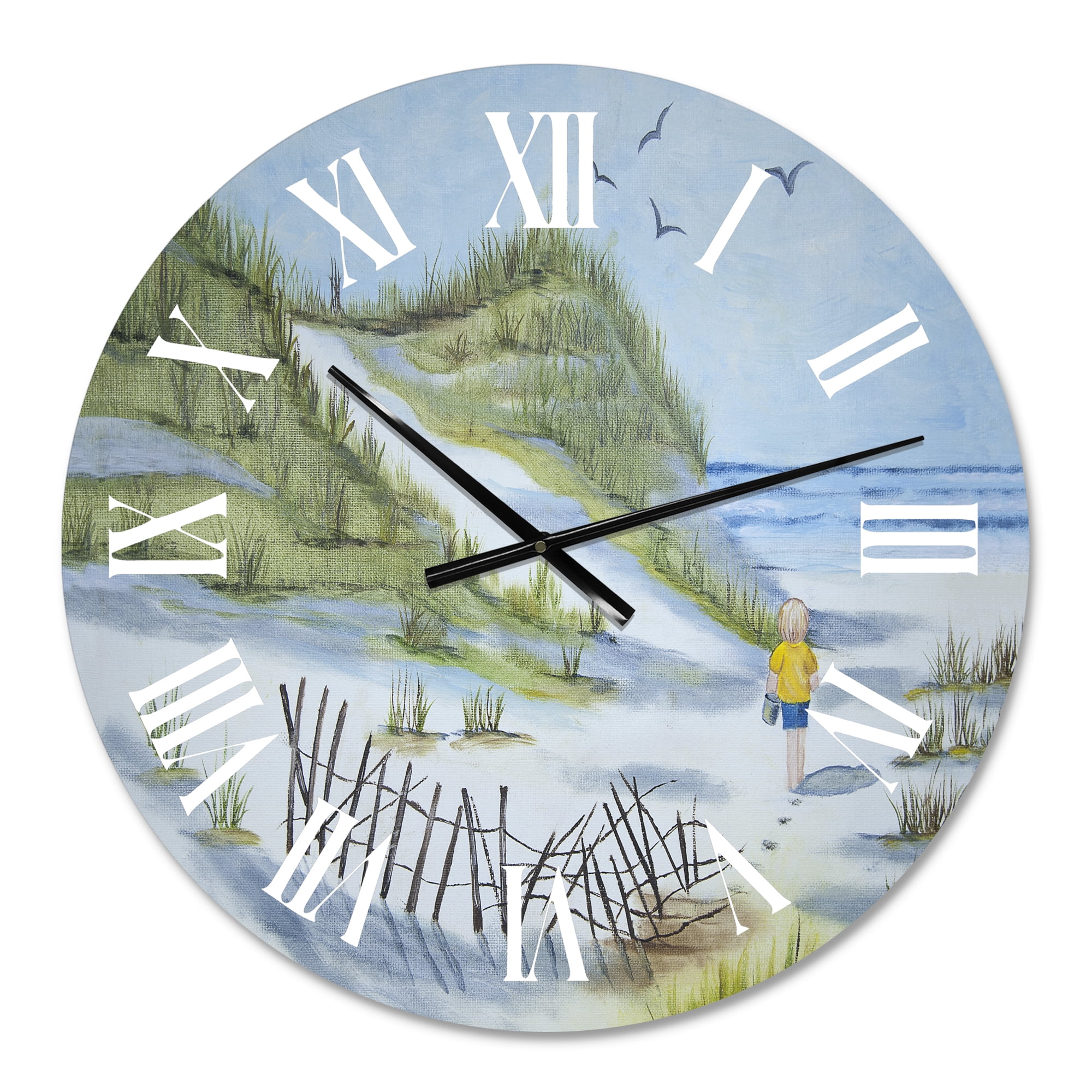 Designart 1 in Coastal Wall Clock