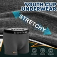 thumbnail image 4 of Davion Youth Boys Baseball Cup Underwear with Soft Protective Athletic Cup Compression Shorts for Baseball,Football, Lacrosse(Dark Grey-XL), 4 of 6