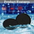 thumbnail image 4 of 4 PCS Car Cup Holder Coaster, 2.75In PVC Anti Slip Cup Holder Insert Coaster, Honeycomb Waterproof Fixed Tea Coaster, Universal for Vehicle Interior Cup Mats (Black), 4 of 5
