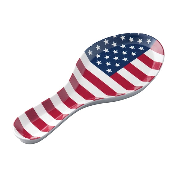 Gourmet Art Melamine Spoon Rest/Spoon Holder (American Flag)