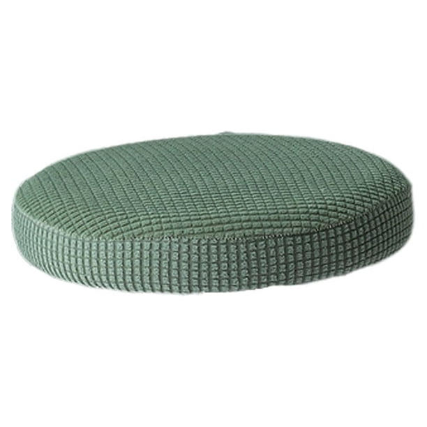 Cojín redondo para taburete de bar, funda protectora elástica para asiento, funda extraíble para silla para hotel, fiesta, oficina (verde militar, 30-38 cm de diámetro)