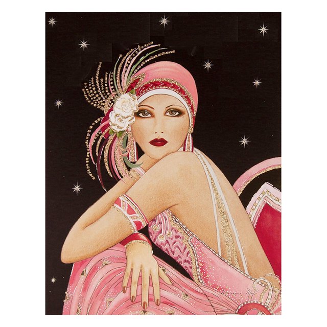 Retrato de mujer hilo de algodón de 3 hilos 11CT Kits de bordado de punto de cruz estampado FLhrweasw Nuevo