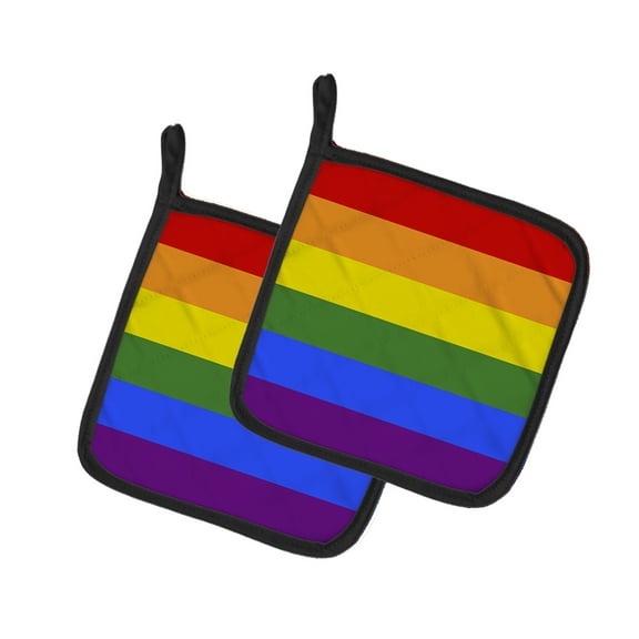 Gay Pride Pair of Pot Holders