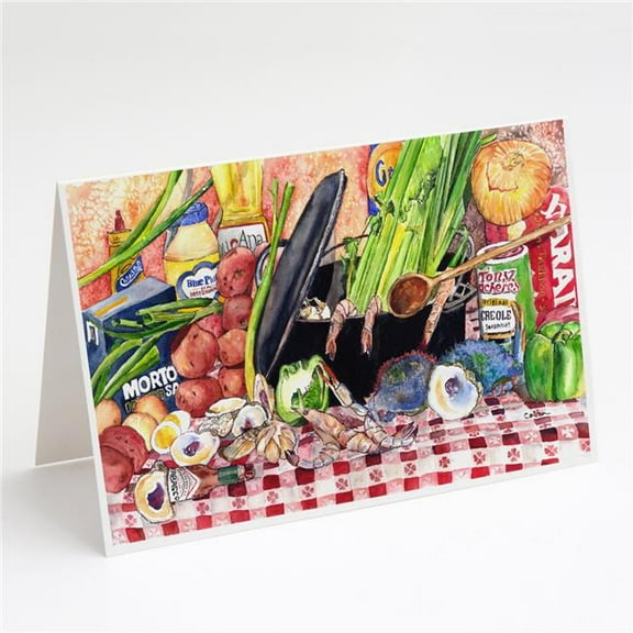 Gumbo & Potato Salad Greeting Cards & Envelopes - Pack of 8