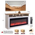 thumbnail image 2 of Indoor Fireplace 70 inch Fireplace TV Stand for TVs up to 70",with 60"smart Electric Fireplace,white,Fireplace Accessories, 2 of 7
