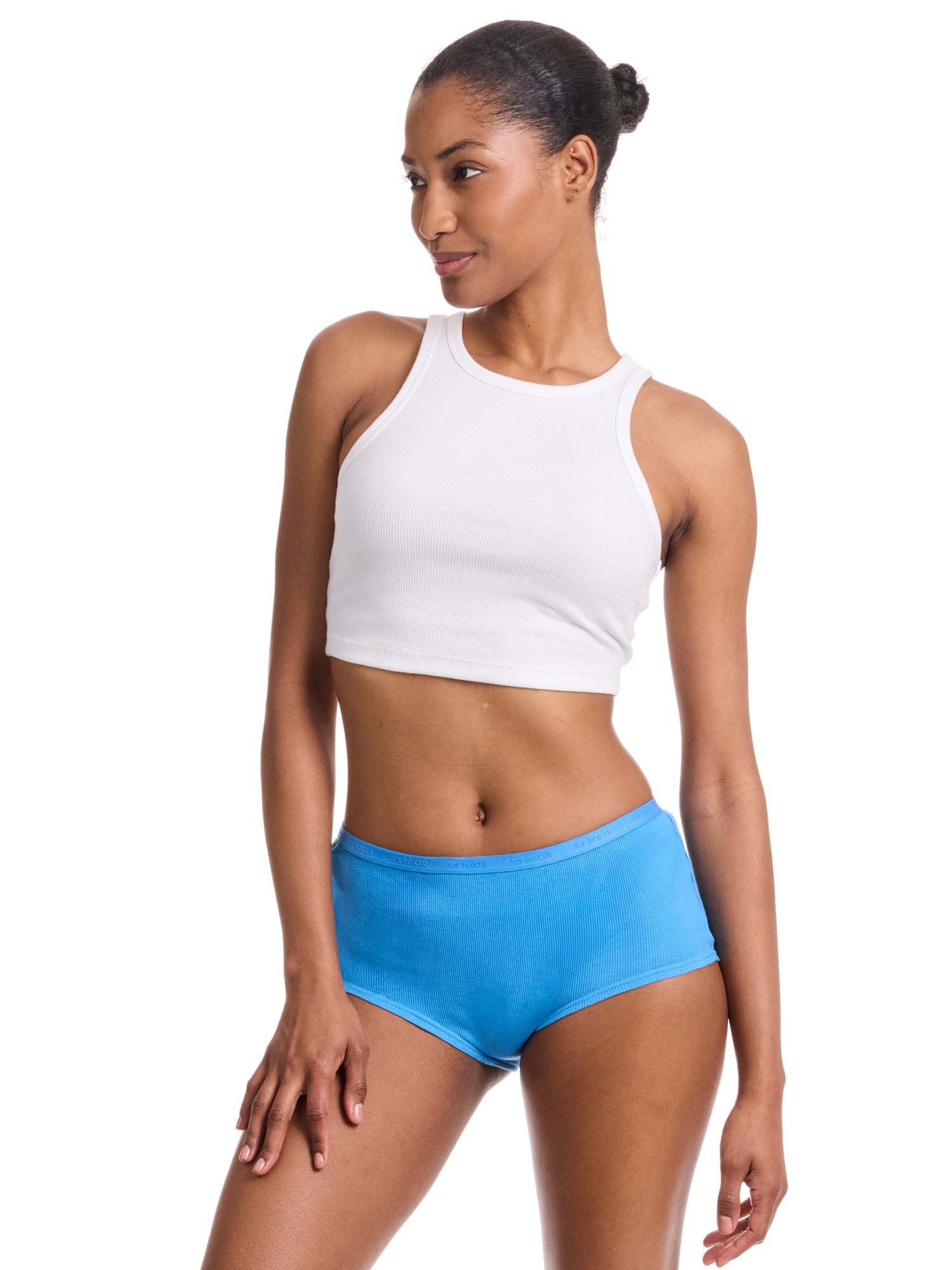 Joe Boxer Women's 5-pack Ribbed Girl Short
