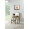thumbnail image 2 of Poundex Furniture Wood Vanity Set with Mirror in Champagne Gold Color, 2 of 8