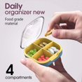 thumbnail image 2 of Pocket Pill Containers, Pill Case, Portable Pill Case, Pill Case for Purse, Cute Pill Organizer, Pill Container for Purse, Small Pill Organizer, Pill Box Small, Travel Pill Box(Blue), 2 of 7