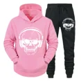 thumbnail image 3 of Chándal informal para hombre, divertido traje deportivo con capucha de manga larga con estampado de calavera de DJ y música, sudaderas y pantalones de otoño, conjuntos de dos piezas de moda, 3 of 5