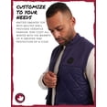 thumbnail image 4 of CANADA WEATHER GEAR Men's Vest - Zip Up Sweater Yoke Front & Back Quilted Heated Vest for Men M-XXL, 4 of 7