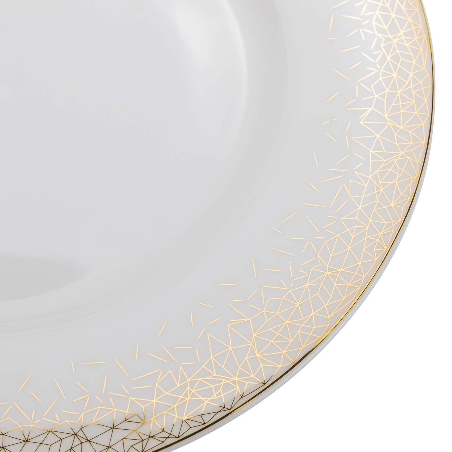 Euro Porcelain 5-Piece Dinner Set Service for 1, 24K Gold-plated Luxury Bone China Tableware - image 3 of 3