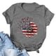 thumbnail image 4 of Gibobby Camisetas Mujer Baratas Manga Corta Blusa Mujer Blusa Top Básica(Gris,CH), 4 of 5