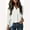 White, variant on Xqxayjr Women's Long Sleeve Comfy Fall Tops Casual Holiday V-Neck Solid Color Shirts Sweatshirts Lightweight Sweatshirt Clothes