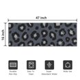 thumbnail image 5 of Black and Gray Leopard Print Washable Non Slip Indoor Door Mat, Decorative Entry Rug for Entrance, Bedroom, Kitchen, Bathroom, 16"x47", 5 of 6