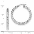 thumbnail image 2 of Boucles d'Oreilles Créoles Torsadées Rondes en Or Blanc 14k 3 mm, 2 of 6