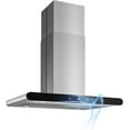 thumbnail image 2 of Island Range Hood 36 Inch, 700 CFM kitchen Hood with Dual-Sided Touch/Gesture/Remote Control, Ceiling Mount, Convertible Ducted/Ductless, 3-Speed Fan, 3 Stainless Steel Baffle Filters, 2 of 12