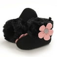 thumbnail image 6 of Penkiiy Toddler Shoes Baby Girls Cute Flowers Boots Baby Soft Cotton Shoes Warm Shoes Smart Step First Walkers Shoesfor6-9 Months Black 2023 Summer Deal, 6 of 6