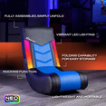 thumbnail image 3 of X Rocker Solo Floor Rocker Gaming Chair with RGB Lighting, Blue, 3 of 7