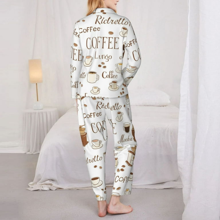 Cotton Pajamas for Women|Soft & Comfortable Pima Cotton PJs -Button Down  Notched Collar Sleepwear