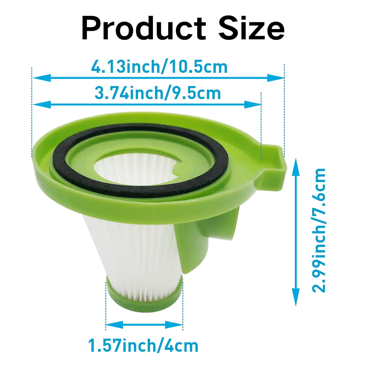 Yuri 4 Packs Replacement HEPA Filters for IonVac ZipVac 8842 3-in-1 Lightweight Corded Stick Vacuum Cleaner Accessory Parts Yuri 4 Packs Replacement HEPA Filters for IonVac ZipVac 8842 3-in-1 Lightweight Corded Stick Vacuum Cleaner Accessory Parts