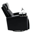 thumbnail image 5 of Black Recliner Chair, 270° Swivel, Arm Storage, Cup Holders, Led Strip, Port, 360° Tray Table, Cell Phone Holder For Home Swivel Use Seating With Holder, Stand,, 5 of 5