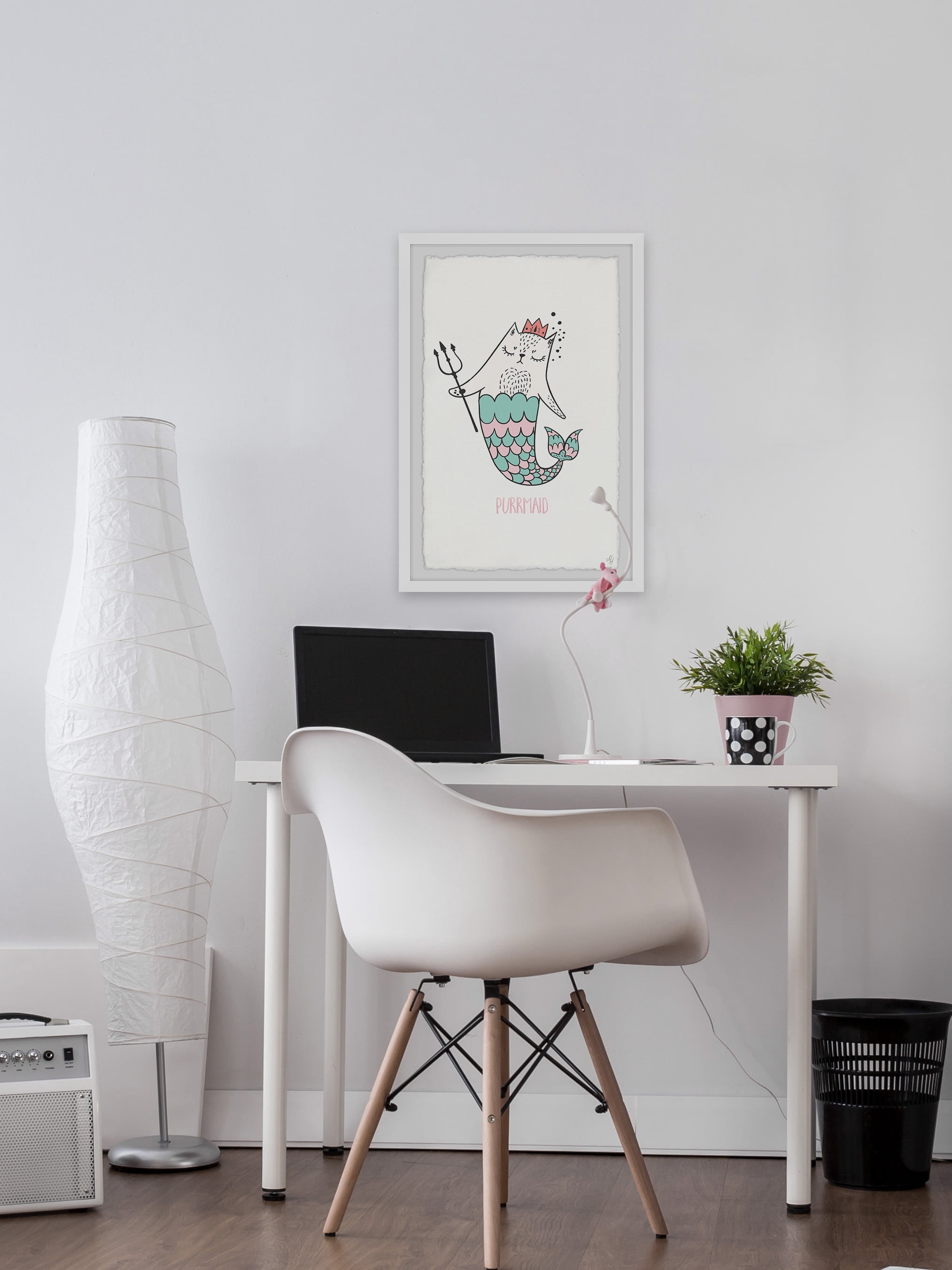 Marmont Hill Purrmaid II Framed Wall Art