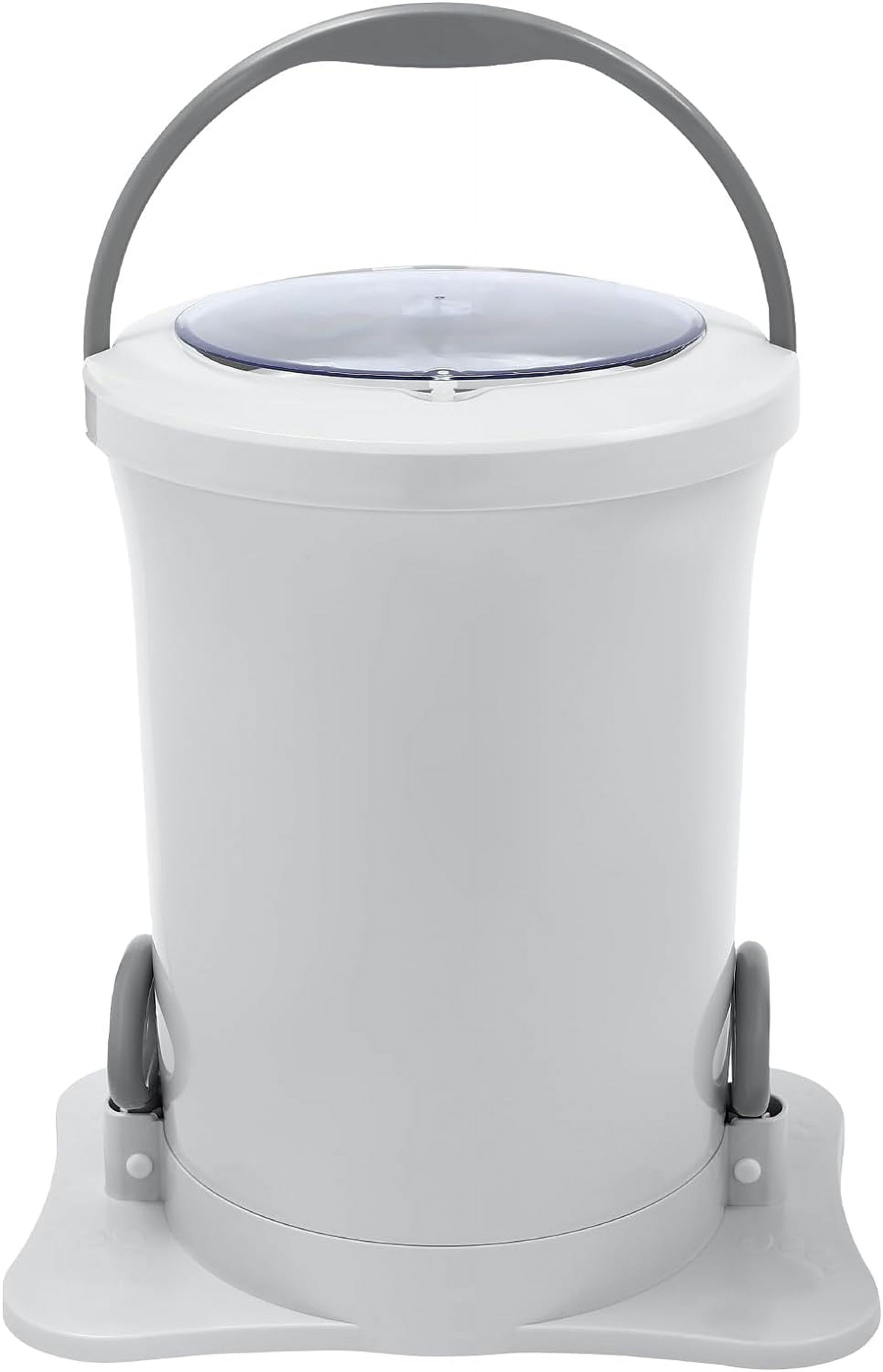 Manual Clothes Dryer, Large Capacity hand Powered Washing Machine, Manual Draw Cord Spin Dryer, Compact Washer Dehydrator for Home, Dorm, Apartment, RV, Travel, Outdoor Use 12L