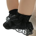 thumbnail image 2 of Baby Sweetie Baby Girls Ruffle Lace Socks, Super Soft Infant Ankle Socks Princess Dress Socks with Bow, 2 of 5