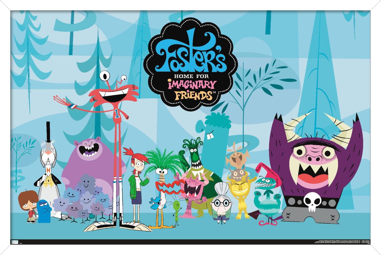 Foster's Home for Imaginary Friends - Group Wall Poster, 22.375" x 34",  Framed - Walmart.com