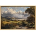 thumbnail image 2 of PixonSign Framed Wall Art Clouds Over Retro Countryside Nature Botanical Rustic Landscape Artwork Farmhouse Oil Paintings Modern Scenery Canvas Prints Colorful for Rooms - 16"x24" Natural, 2 of 5