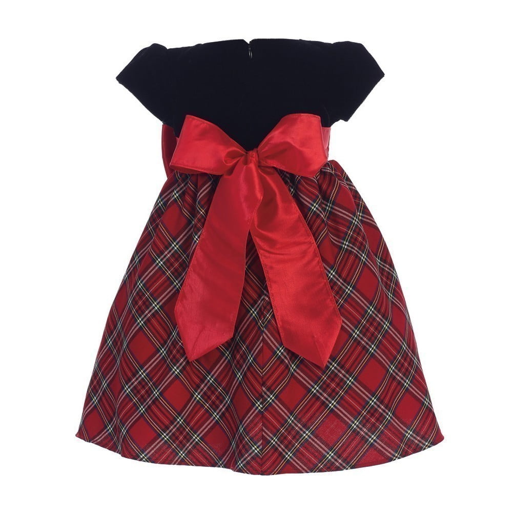 plaid dress red and black