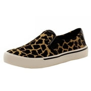 Donna Karan DKNY Women's Bess Fashion Sable/Black Giraffe Leather Sneakers Shoes