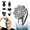 Silver, variant on 9D Head Shavers for Bald Men, Portable Head Shavers with Travel Lock, IPX7 Waterproof Wet Dry Rotary Electric Razor, Unisex 6-in-1 Detachable Grooming Kit, LED Display & Type-C Fast Charging