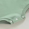 thumbnail image 4 of Zehjuhan Newborn Infant Baby Solid Color Outfits Ruffle Long Sleeve Bubble Romper For Fall Winter Clothes Green，9-12M, 4 of 5