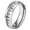 Silver, variant on Womens Gold Crystal Ring Trendy Geometric Wedding Band Stainless Steel Tension Setting 6mm Surface Width Ring Perfect for Parties Womens Fashion Jewelry