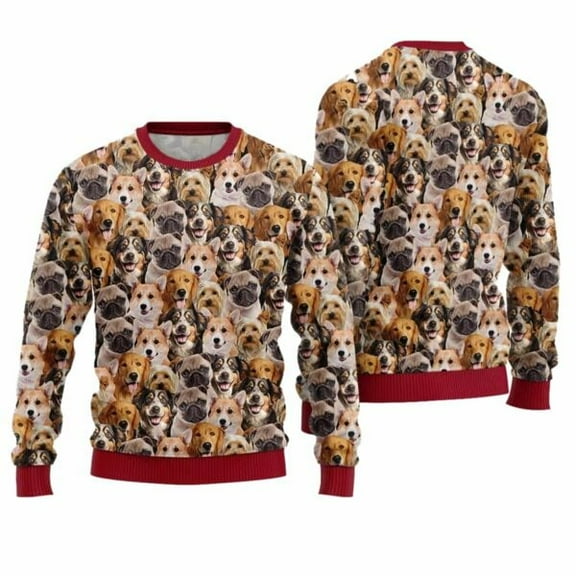 Dog Faces Ugly Christmas Sweater