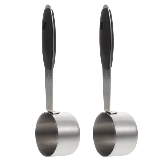 2 cucharas medidoras de acero inoxidable para medir leche en polvo, utensilios de cocina