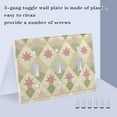 thumbnail image 3 of Yayeee Toggle Light Switch Wall Plate 2-Gang 4.56"x4.48" Decorative Outlet Cover, Pastel Green Geometric, 3 of 7