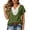 Army Green, variant on Womens Relaxed Fit Crinkle Gauze Blouse - Embroidered Split V-Neck Lace Top, Boho Casual Short Sleeve Dark Gray,Size XL