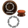 thumbnail image 1 of Printtoo Round Flower Wreath Wooden Rubber Stamp Scrap-booking Craft Textile Stamps-2 Inch, 1 of 2