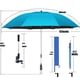 thumbnail image 2 of Sombrilla Nueva Silla de Playa Portátil para Acampar Sombrilla Plegable Desmontable Accesorio Sombrilla Silla de Pesca Sombrilla Protección Solar Paraguas, 2 of 2