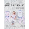 thumbnail image 3 of Little Star Organic Baby Girl Grow With Me Bodysuit & Pants Shower Gift Set, 6-Piece, 3 of 4