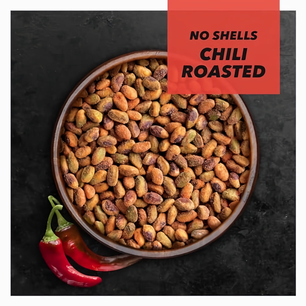 Wonderful Pistachios, No Shells, Chili Roasted, 5.5 oz (Pack of 20)
