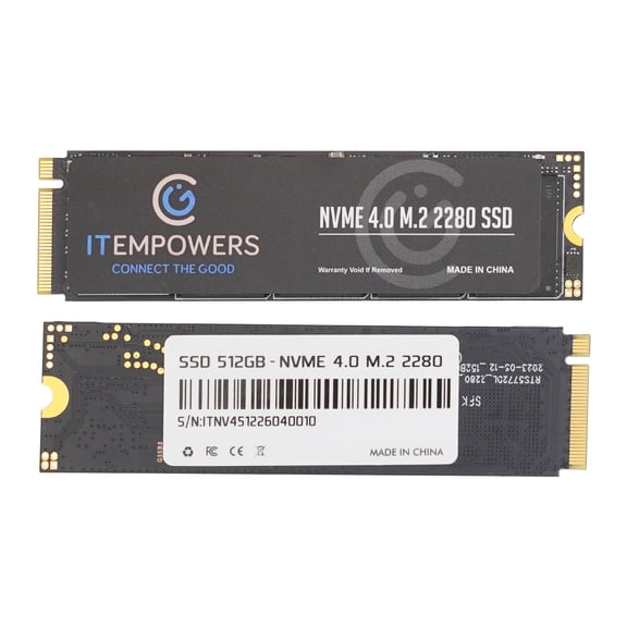 ITEMPOWERS 512GB Internal Solid State Drive, NVMe PCIe Gen4 x4, m.2 2280, for Laptop and Desktop PC