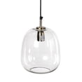 thumbnail image 2 of nuLOOM 13-inch Clear Glass Oval Pendant, 12.5" H x 9" W x 9" D, Brass, 2 of 3