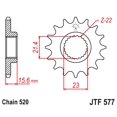 thumbnail image 2 of Jt Sprockets JTF577.15 Steel Front Sprocket - 15T (Natural), 2 of 3