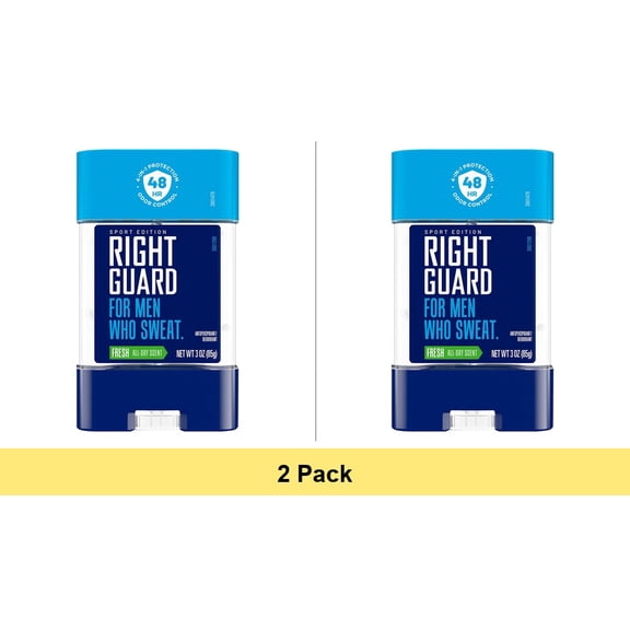 Right Guard Sport Anti-Perspirant & Deodorant Clear Gel Fresh 3 Oz - 2 Pack
