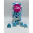 Sweet Cones Blue Raspberry Blue Raspberry Puffs Candy – Soft Chewy Sugar-Coated Cones – Fruity ...